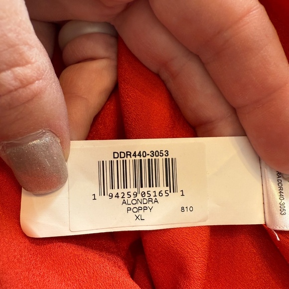 New! Dress The Population Alondra Blouson Dress Poppy Red 31710 - Picture 11 of 12